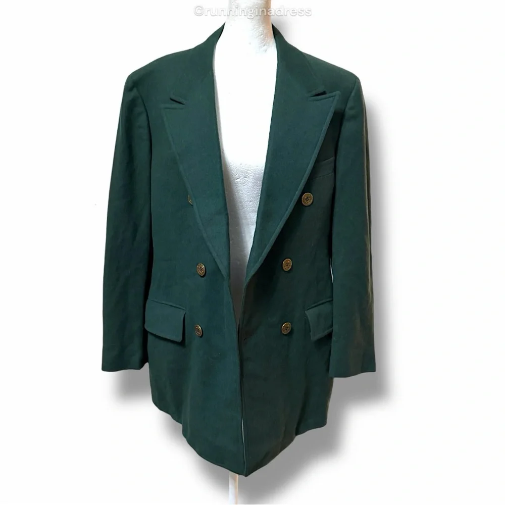 Rare Vintage 1950s Early 60s Shack's Double-Breasted Green Blazer ACWA Union Tag